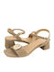 Suede Damen Sandalen Braun
