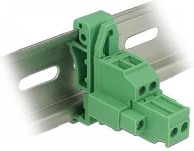 Delock Terminal Block Set Din Rail 2-pin Screw Lock Green 65931