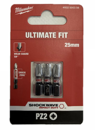 Майки Shw Gen 4 Pozi 2x25mm Комплект 3 Бройки Milwaukee 4932500356