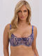 Blue Minimizer Bra With Underwire