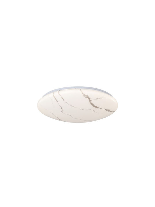 Sun Light Πλαφονιέρα Οροφής Λευκή με Ενσωματωμένο LED από Κεραμικό Υλικό και Τηλεχειριστήριο