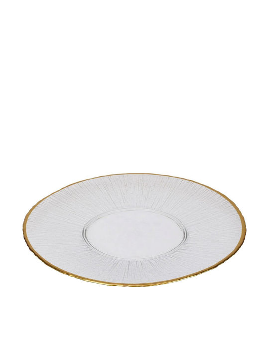 Home&Styling Collection Πιάτο Ρηχό Χρυσό με Διάμετρο 32cm