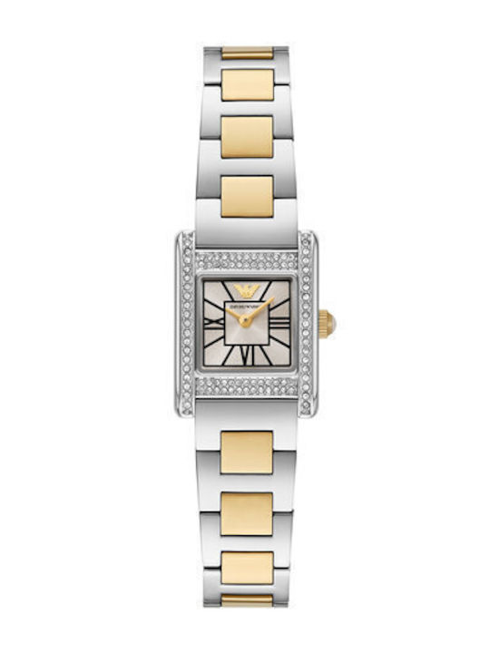 Emporio Armani Γυναικείο Ρολόι 26mm Μπαταρίας με Ασημί Μεταλλικό Μπρασελέ