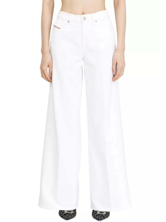 Diesel Blugi Damă Wide Alb