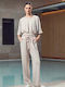 Wide Beige Sweatpants