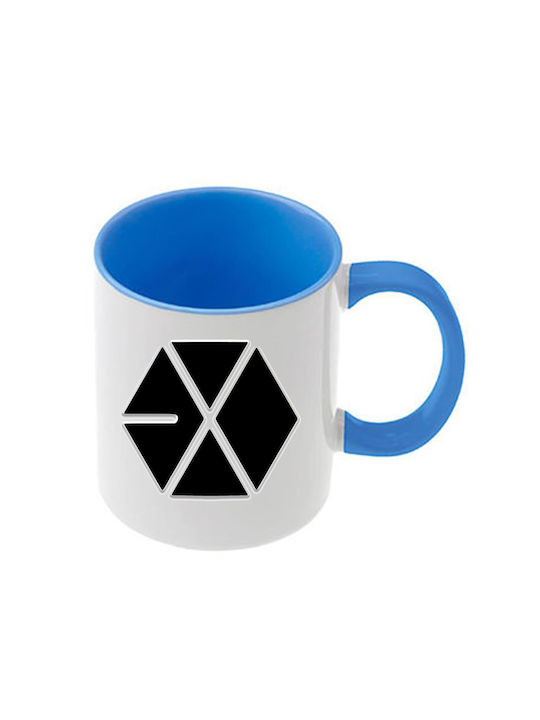 Κούπα Kpop Exo Γαλάζια Λαβή Εσωτερικό