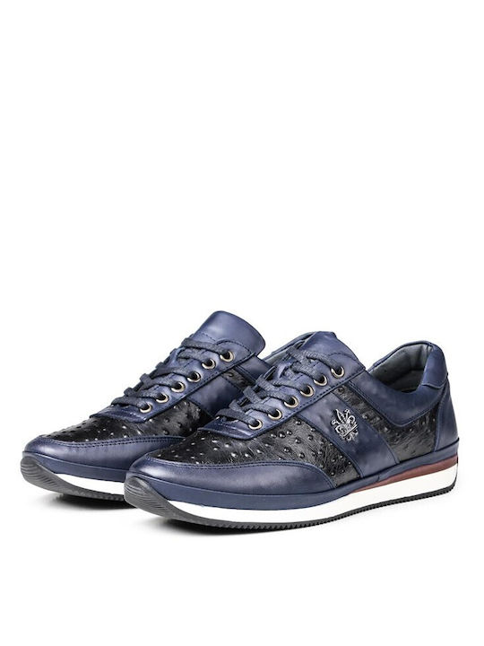 Leather Men's Casual Shoes Blue