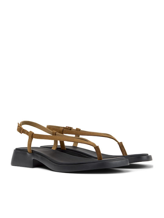 Camper Dana Leather Women's Sandals Brown