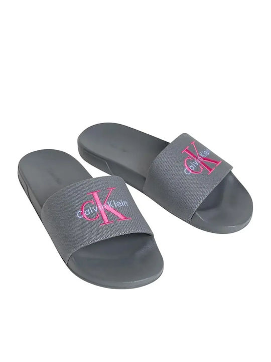 Calvin Klein Slides in Gray Colour