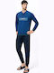 Lotto Winter Herrenpyjama Baumwollblau