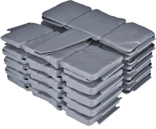 Set 10 Piese Decorative Gardă Viu De Grădină Delimitare Gri Culoare Imitatie Piatra 25x23 Cm Lungime 2.5 M