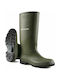 Dunlop Pricemastor Non-Slip Knee Safety Wellies with Fur Green
