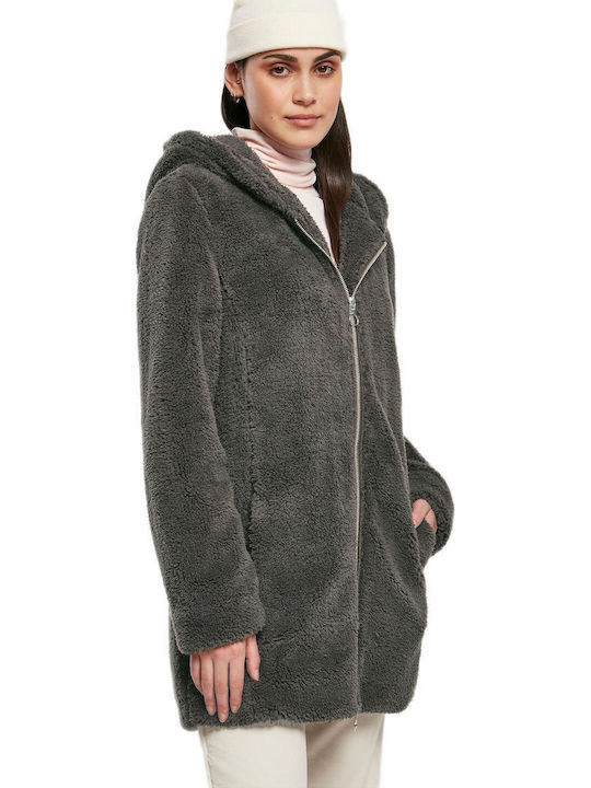 Urban Classics Sherpa Women's Brown Coat with F...