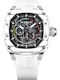 Tsar Bomba Men's Watch 43mm Automatic with White Rubber Strap