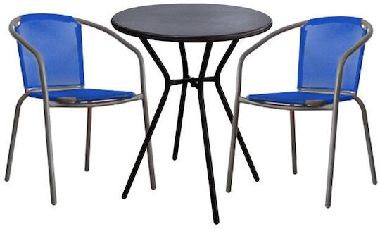 Set Sala De Mese 3 Piese Albastru Set Sala De Mese 3 Piese Albastru