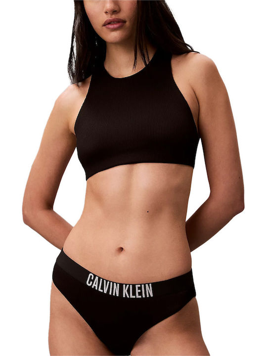 High Neck Bikini Top Black