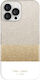 Kate Spade Handyhülle iPhone 12 Pro Max 13 Pro Max Magsafe Glitzer Block Glitzer Bereich Gold