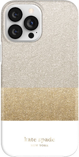 Kate Spade Handyhülle iPhone 12 Pro Max 13 Pro Max Magsafe Glitzer Block Glitzer Bereich Gold