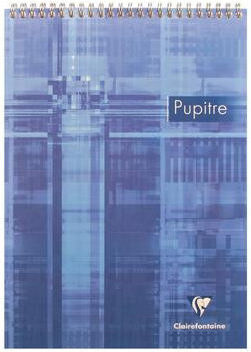 Clairefontaine Μπλοκ Σημειώσεων Σπιράλ Α4 80 Φύλλων Ριγέ με Σκληρό Εξώφυλλο και Στυλοθήκη RED