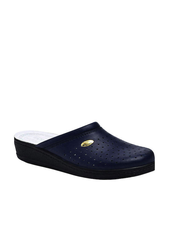 Alfa Care Damen Leder Anatomic Holzschuhe Blau Alfa Care Damen Leder Anatomic Holzschuhe Blau