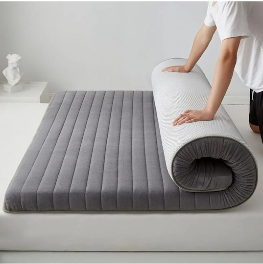 Gray Mattress Topper for Single Bed from Foam (150x200cm)