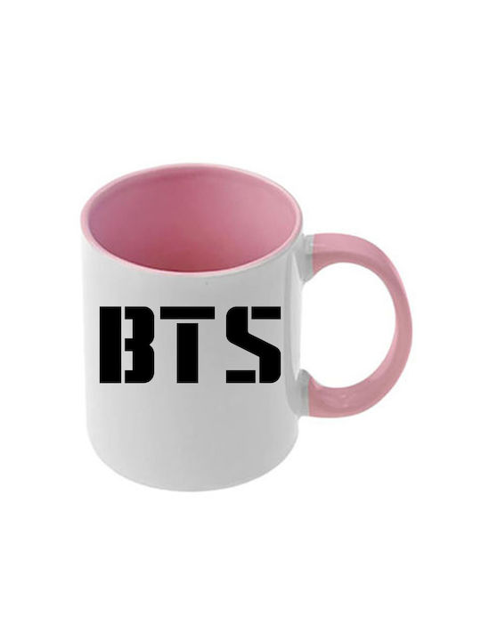 Κούπα Kpop Bts Ροζ Λαβή Εσωτερικό