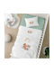 Borea Set Baby Sheets Crib Cotton Woodland White 120x160cm