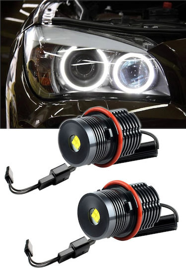 Лампи За Автомобил Angel Eyes Bmw E87 E39 E61 E63 E64 E65 E66 E83 X3 E53 X5 E60 LED Бели 5W Can Bus Без Грешки 2 Броя