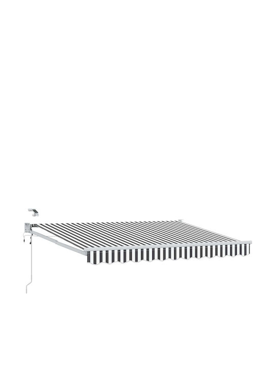 vidaXL Тента Тераса С LED Сива 3x2.5m