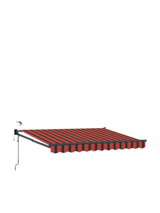 vidaXL Тента Тераса С LED Оранжева 3x2.5m
