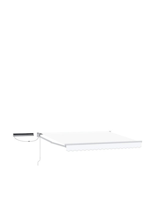 vidaXL Тента За Тераса Бяла 3.5x2.5m