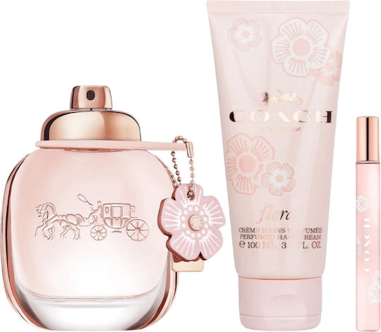 Set De Parfumuri Coach Floral Eau De Parfum Pentru Femei 90 Ml Floral Eau De Parfum Pentru Femei 7.5 Ml Loțiune De Corp Floral Pentru Întregul Corp 100 Ml