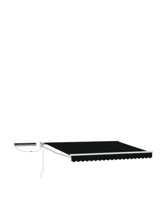 vidaXL Black Terrace Tent 3x2.5m