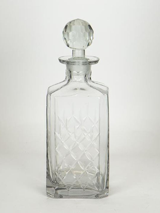 Glass Decanter with Silver Stopper