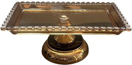 Eurolamp Декоративна Чиния Стъклена Златиста 30x16x11.5см