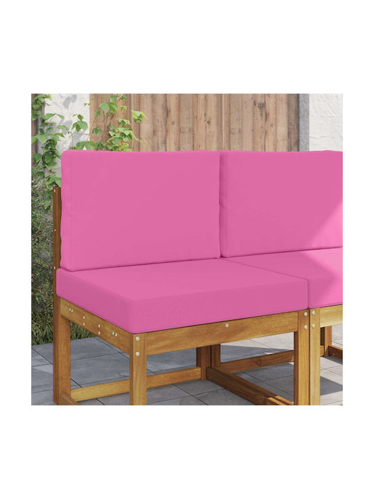 vidaXL Gartenstuhlkissen Mit Rückenlehne Rosa 2...