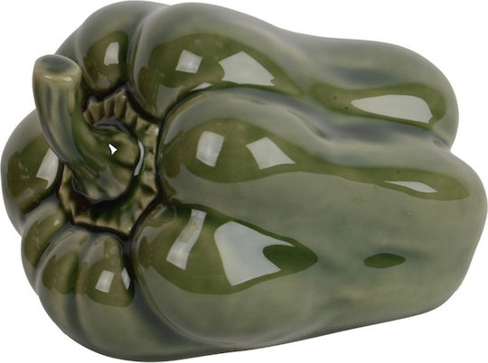 Decorative Porcelain Pepper Paprika Green 11.5x8x9cm Kaemingk 874075-2 00056265