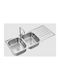 Hydra Chiuvetă De Bucătărie Drop-In Inox L120xL50cm Argintie