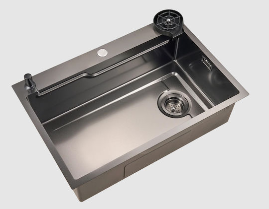 Hydra Drop-In Кухненски Мивка Inox 80x50cm Черен