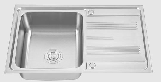 Hydra Drop-In Кухненска Мивка Inox Дължина 80xШирина 50см Сребриста