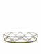 Domumart Wedding Tray Metallic Glass with Mirror Gold