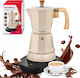 Klausberg Electric Stovetop Espresso Pot 6 Cups 500W Silver