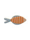 Kaemingk Handmade Orange Wall Decor Made of Wood 25.5x2.5x12cm