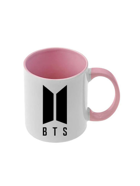 Κούπα Kpop Bts Ροζ Λαβή Εσωτερικό