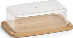 Zeller Wooden Transparent Butter Dish