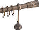 BetterHome Ausziehbare Metallische Vorhangstange Einzeln 140-250cm Bronze