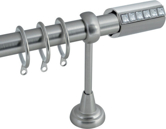 BetterHome Ausziehbare Metallische Vorhangstange Einzeln 140-250cm Silber