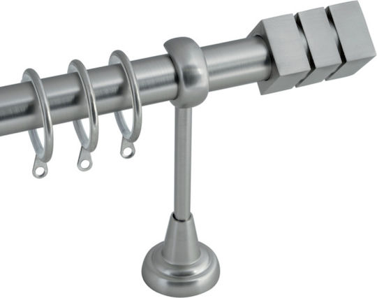 BetterHome Ausziehbare Metallische Vorhangstange Einzeln 140-250cm Silber