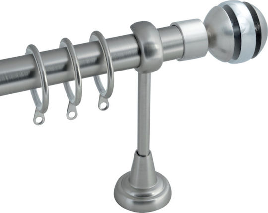 BetterHome Ausziehbare Metallische Vorhangstange Einzeln 140-250cm Silber