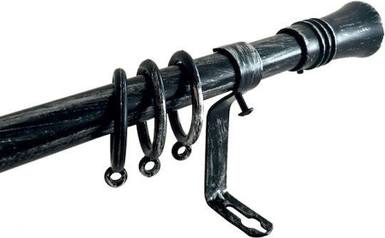 BetterHome Ausziehbare Metallische Vorhangstange Einzeln 120-210cm Silber